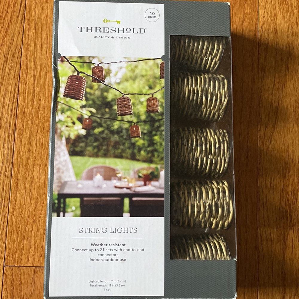NIB Threshold Patio String Lights - Picture 2 of 3